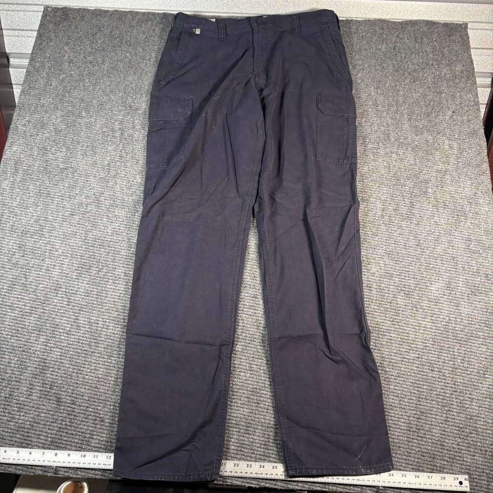Carhartt Cargo Pants Mens 36x36 Navy Good FR Flame Resistant Workwear 5835